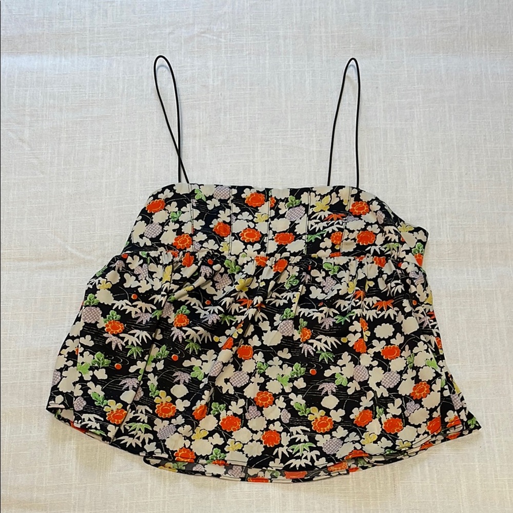 Urban Outfitters Black and Orange Crop Camisole